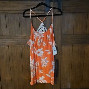 Linea Donatella Coral Floral Chemise Nightgown and Matching Rob